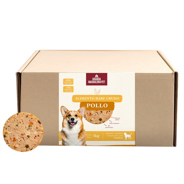 Alimento Crudo Barf Pollo 3 Kg
