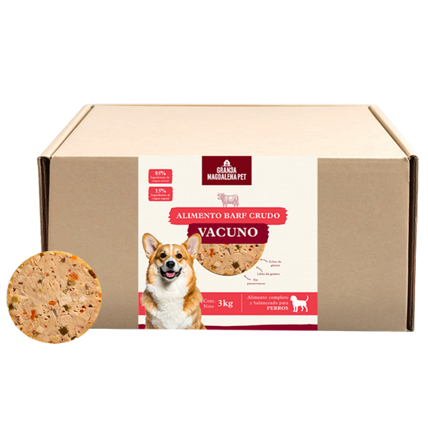 Alimento Crudo Barf Vacuno 3 Kg