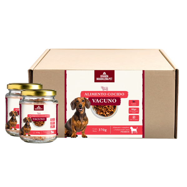 Pack Alimento Cocido Vacuno y Pescado | 6 unidades