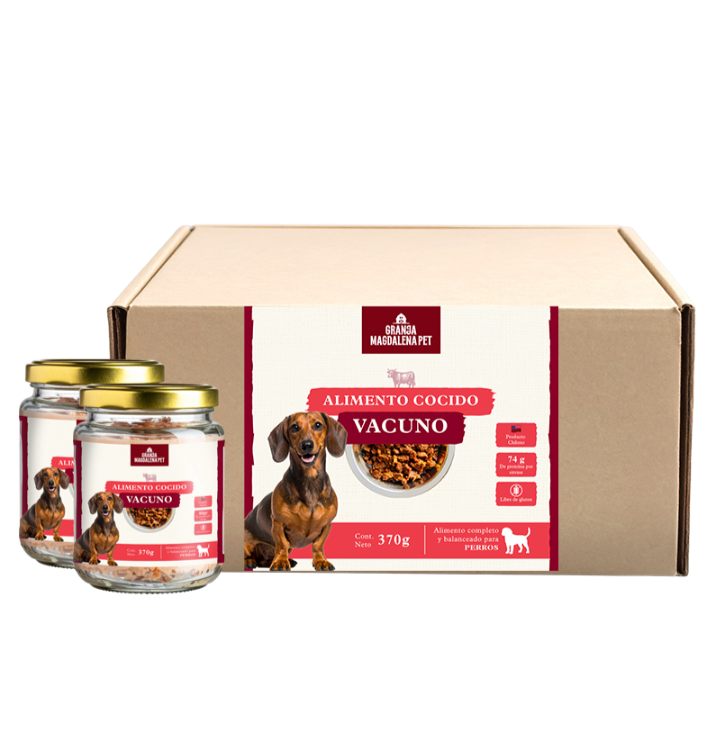 Pack Alimento Cocido Vacuno y Pescado | 6 unidades