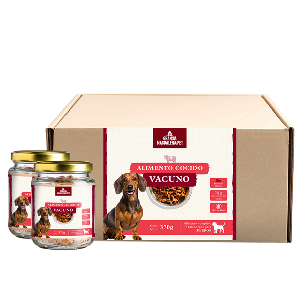 Pack Alimento Cocido Vacuno y Pescado | 6 unidades
