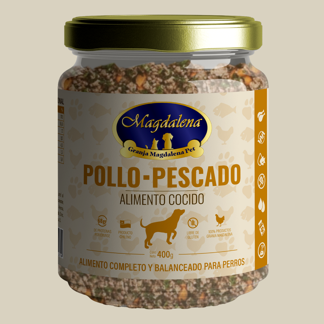 Alimento Cocido, Completo y Balanceado | Pollo y Pescado