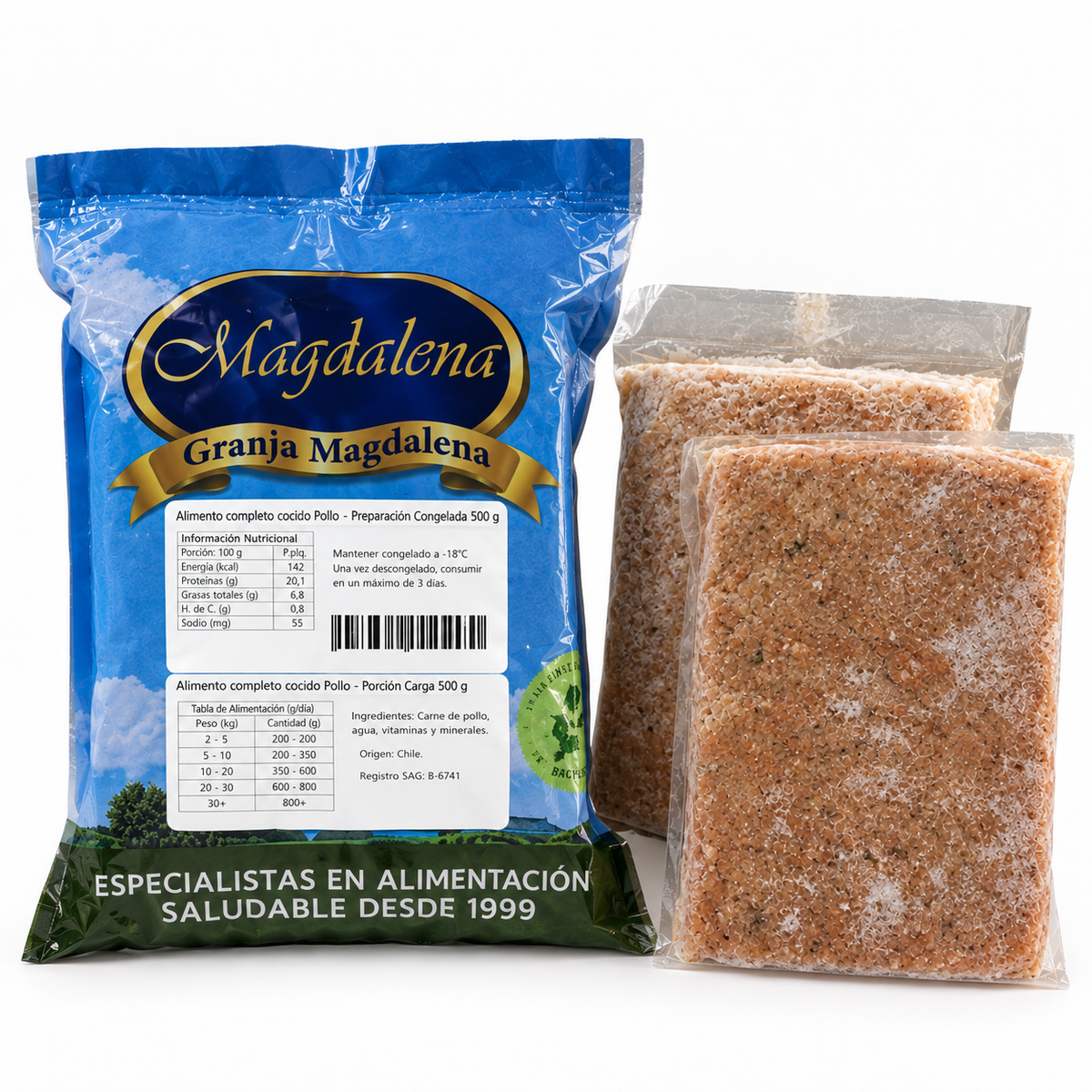 Alimento Cocido Pollo Congelado 900 grs
