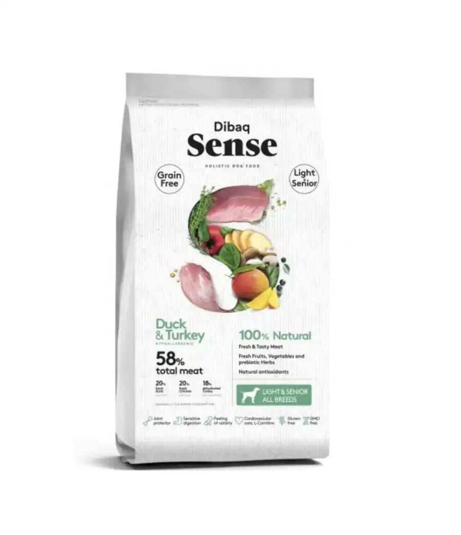 Alimento Holistic Dibaq Sense Pavo y Pato Light para Perro Adulto