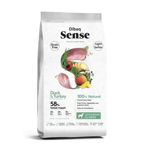 Alimento Holistic Dibaq Sense Pavo y Pato Light para Perro Adulto