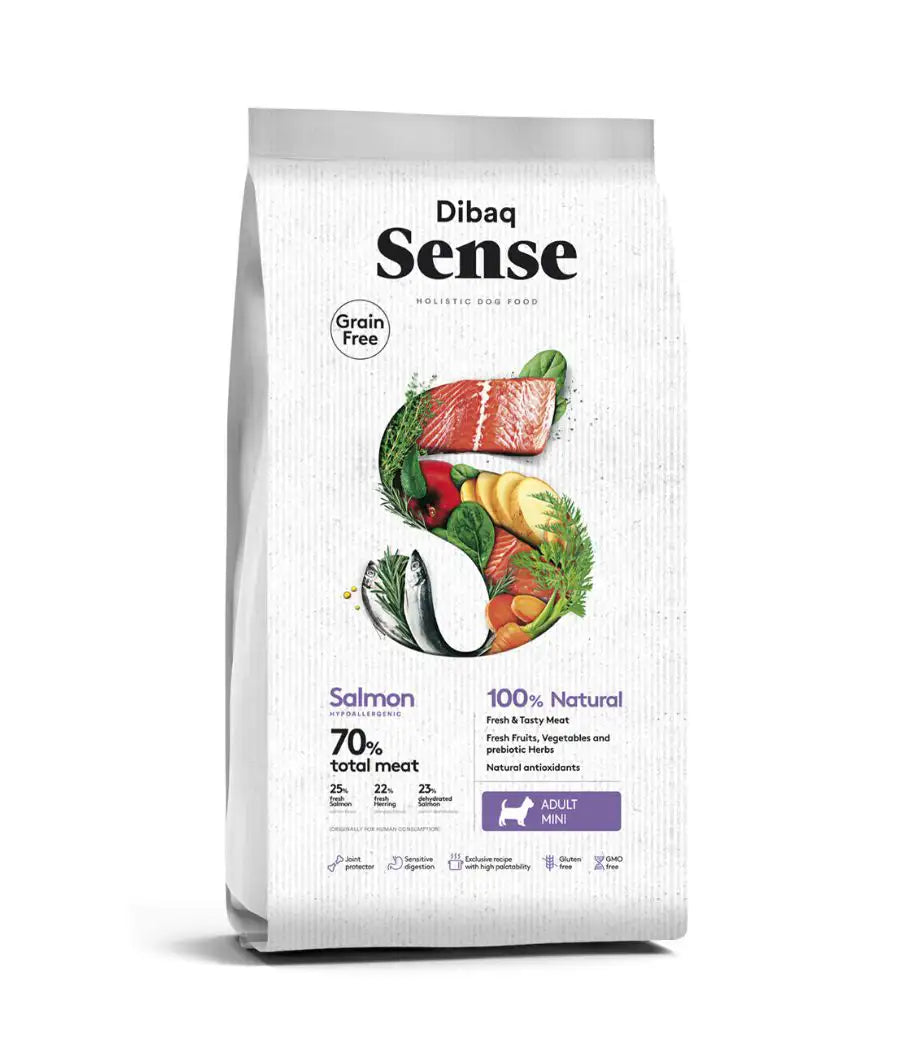 Alimento Holistic Dibaq Sense Salmón para Perro Adulto Mini