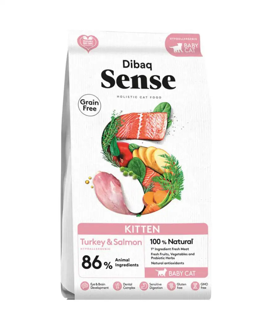 Alimento Kitten Salmon y Pavo Dibaq Sense para Gatos